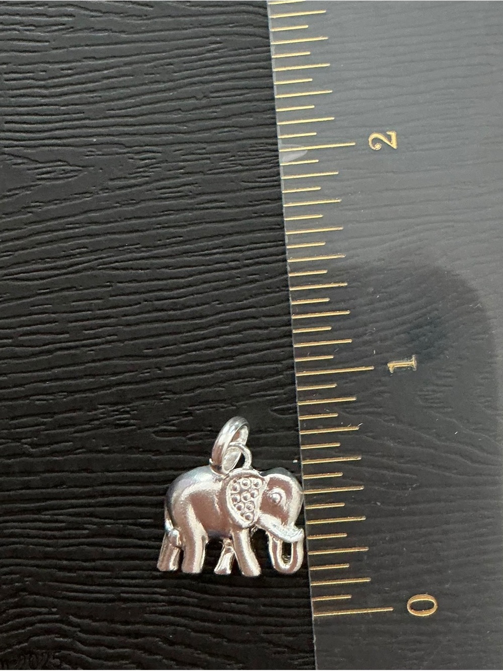 New Sterling Silver Elephant Pendant Charm Detailed Lucky Animal Charm 0.5